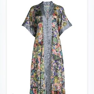 Johnny Was Chelsea Gardens Silk Kimono Dress